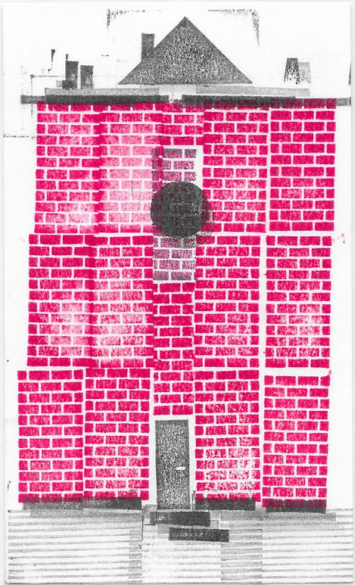 Title: brick and boneDimensions: 5”x3Materials: Ink Stamp
