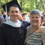 Brian Bauer, left, with Professor Carol Doyle, chair of his thesis committee.