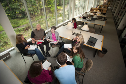 Graduate students spend plenty of time in other parts of campus, too, including in the Aubrey R. Watzek library. Undergraduate campus fac...