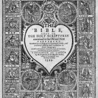 Geneva Bible engraved title page, Jan Fredericksz Stam, Amsterdam, c. 1638