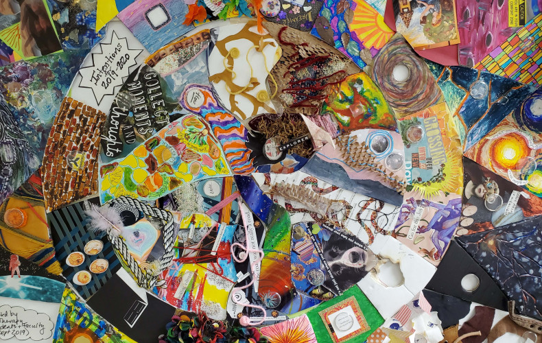 A collage assembled by art therapy students.