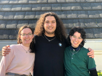 2020 Gender Studies Symposium cochairs, from left to right: India Roper-Moyes BA '20, Rayce Samue...