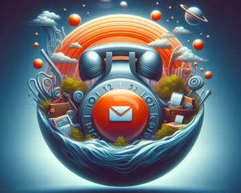 A phone surrounded by objects in a sphere