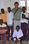 Hubbard with students at his Ugandan Sister School.